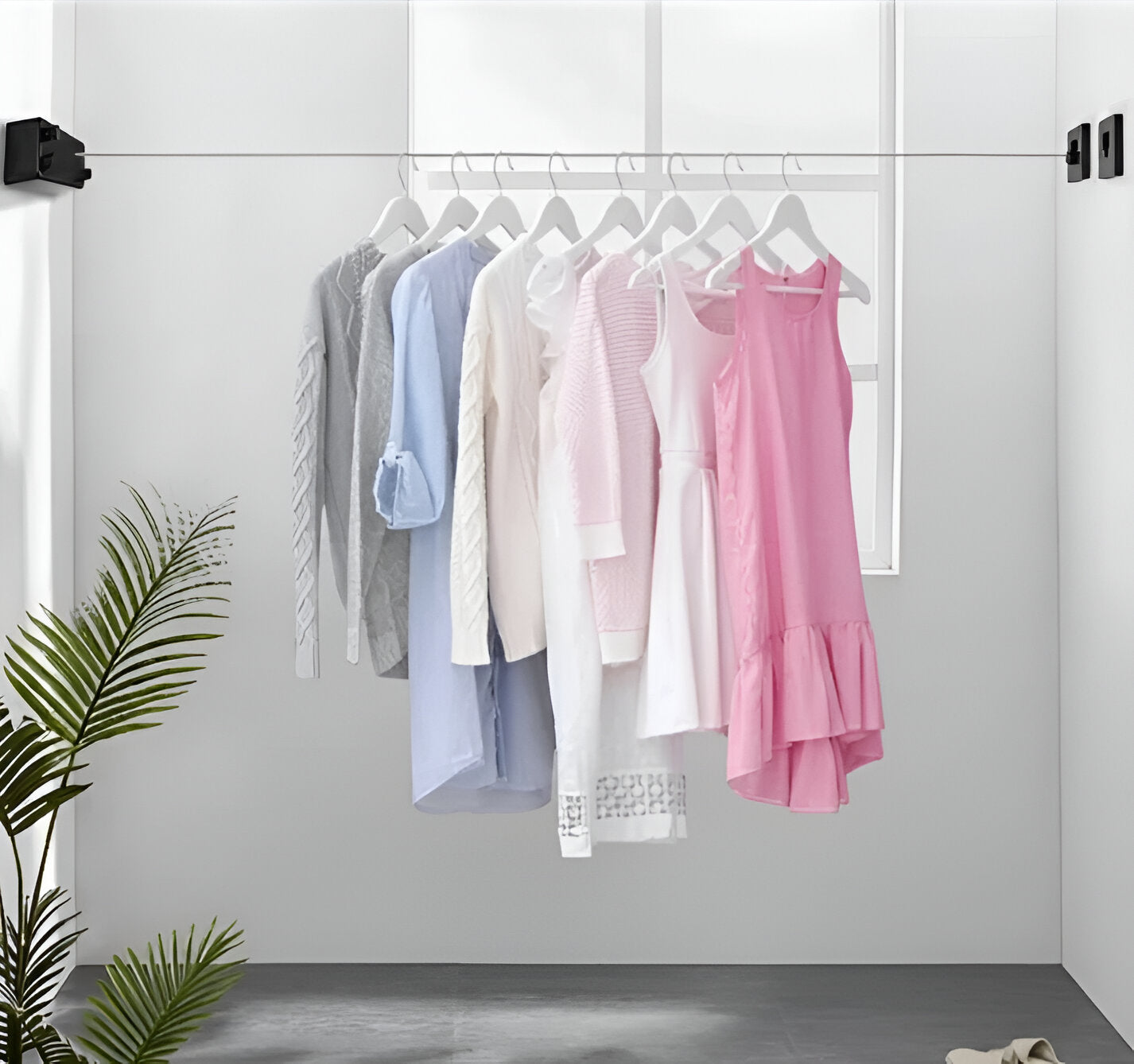 Indoor Household Invisible Telescopic Drying Rack