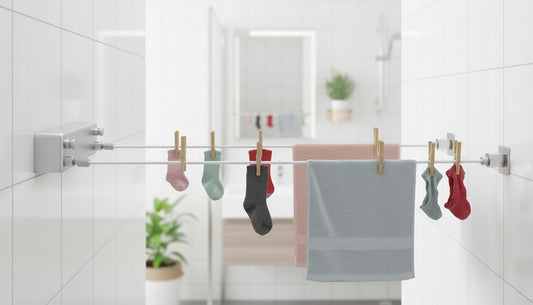 Indoor Household Invisible Telescopic Drying Rack